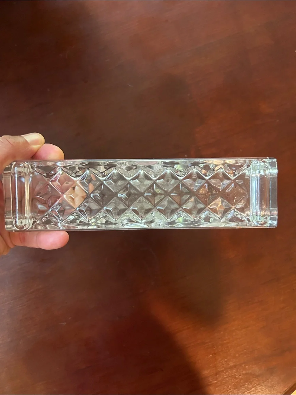 Crystal Napkin Holder in Clear Glass